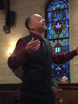 Wright performs with the American Spiritual Ensemble