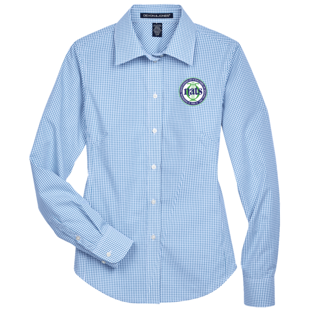 NATS logo gingham shirt