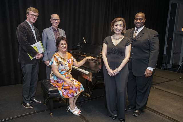 NATS Art Song Composition Award Recital from past National Conference - (L to R): Ericsson Hatfield, Jeffrey Ryan, Valerie Trujillo, Sahoko Sato Timpone, Michael Preaceley